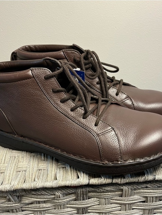 DREW Men’s Therapeutic Comfort Brown Leather Ankle Boots Size 11 Wide New main image 7